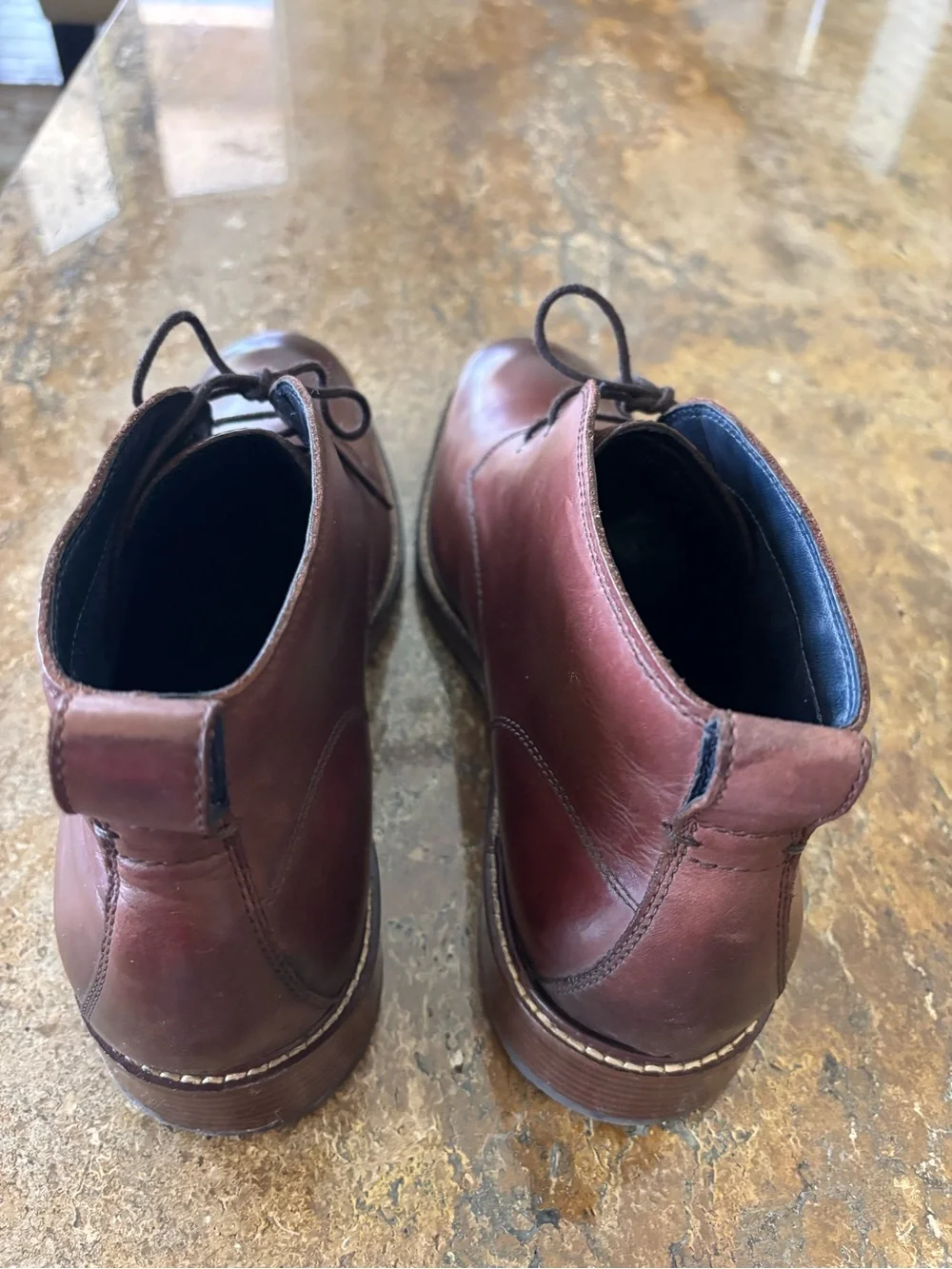 Cole Haan Men’s Chestnut Brown Leather Chukka Boots